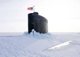 US Navy in Arctic Region on Northwest Passage.