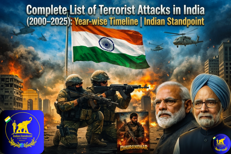 Terrorist attacks in India 2000–2025 year-wise timeline with major incidents, insurgency trends, and biggest attacks in India history